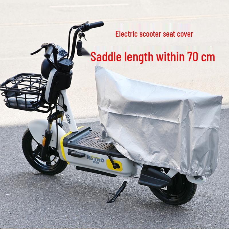 Electric Motorcycle Seat Cover: Waterproof, Sunshade, Frostproof, Snowproof, Dustproof, Thickened Oxford Cloth. L