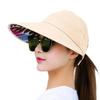 Breathable Open Top Sun Hat with Wraparound Sun Shade and Chin Cord for Hiking Fishing Travel and Summer Walks