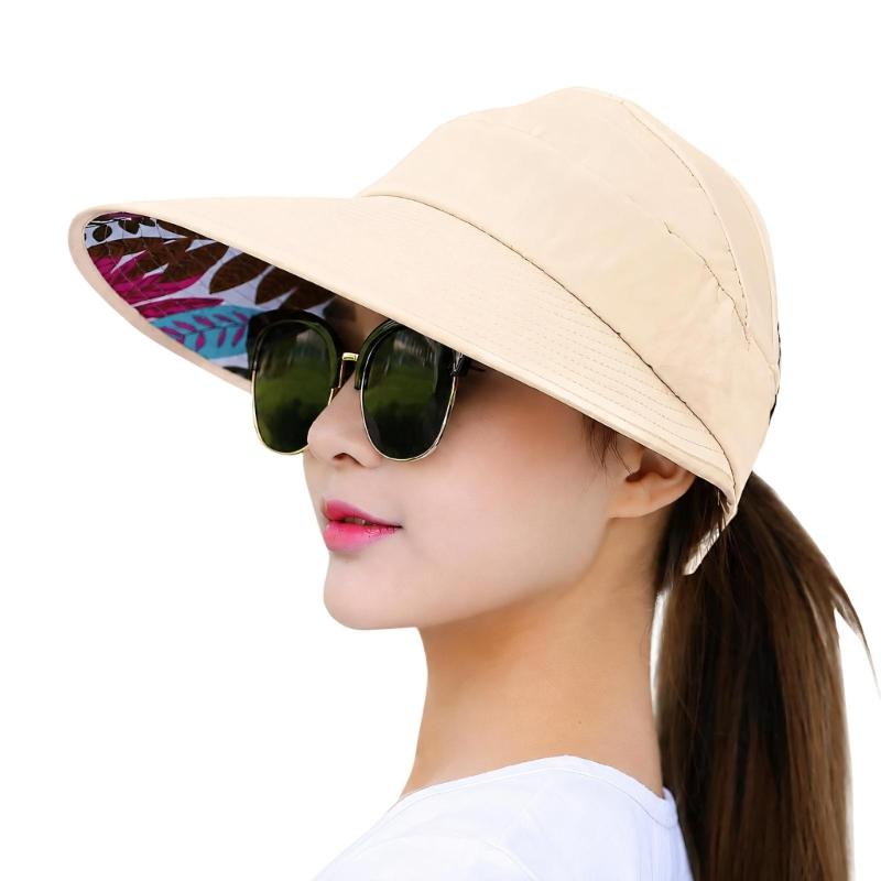 Breathable Open Top Sun Hat with Wraparound Sun Shade and Chin Cord for Hiking Fishing Travel and Summer Walks