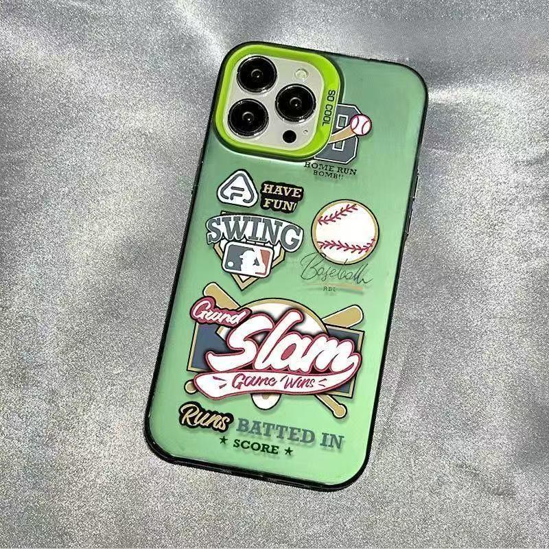 

Cross Baseball Letters Case for iPhone 16 Pro/15/14 Pro Max/13 Pro/12 iPhone 12