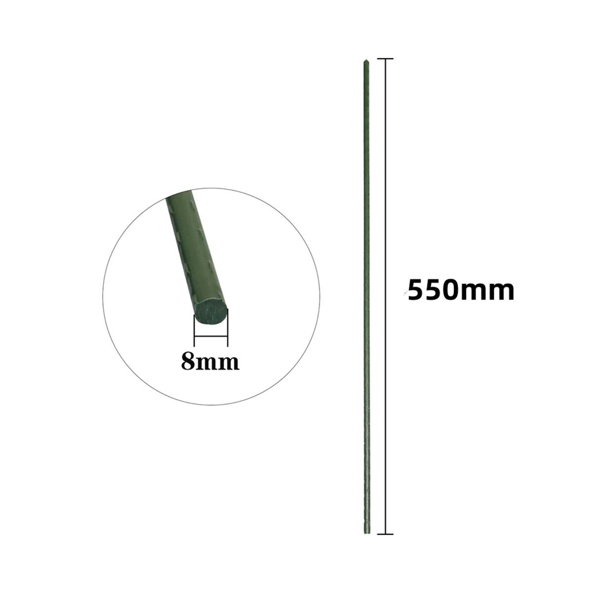 

55cm Climbing Rack Inner Diameter 8/11/16mm Gardening Plastic Coated Steel Pipe Plants Tomato Cucumber Vine Climbing Pole 12Pcs