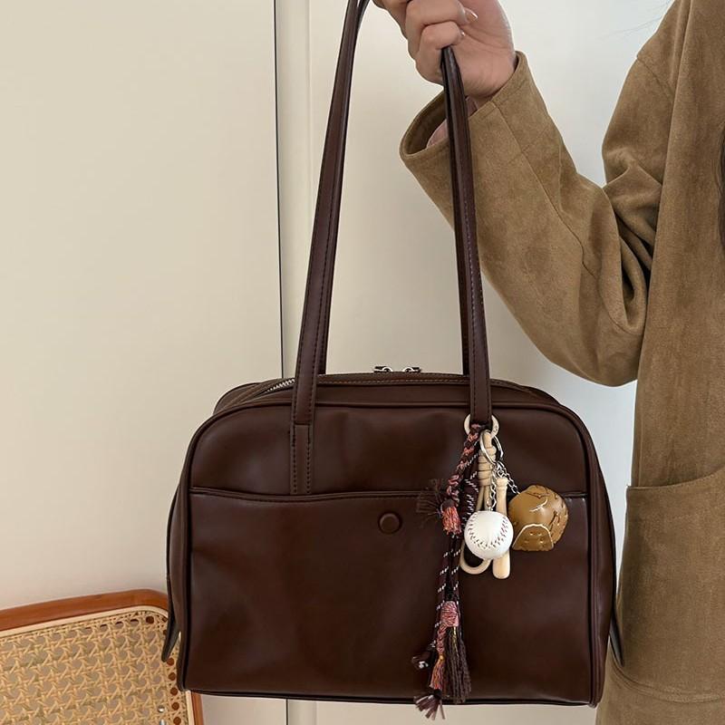 Korean New Pillow Bag Women's Retro Shoulder Bag for Work Commuting Handheld Large Capacity Tote Bag