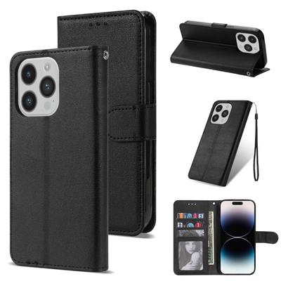 Housse de protection pour iPhone 14 13 12 Mini 11 Pro Max X XR XS Max 7 8 6 6s Plus 5 5s SE 2020 Étui en cuir à rabat portefeuille avec support