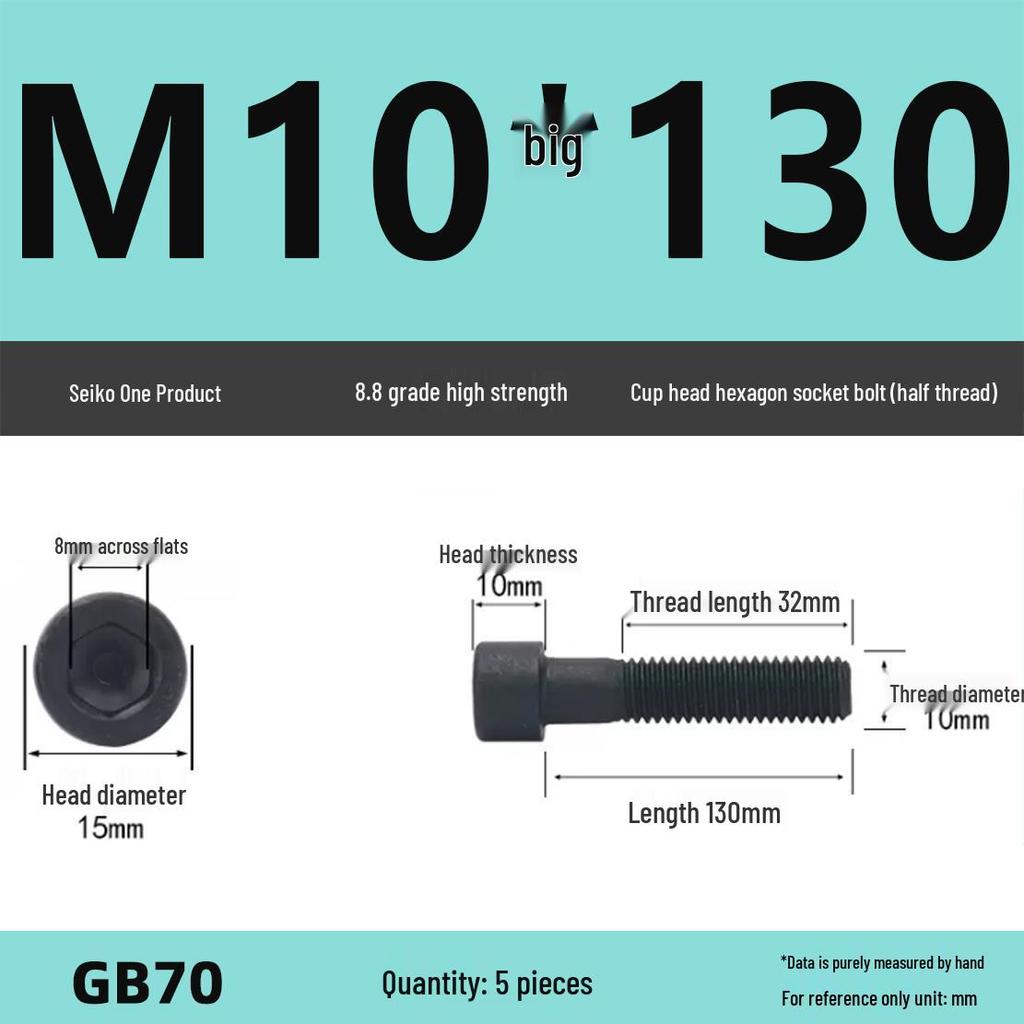 8.8 High-Strength Socket Head Cap Screw Bolt (M4-M16)