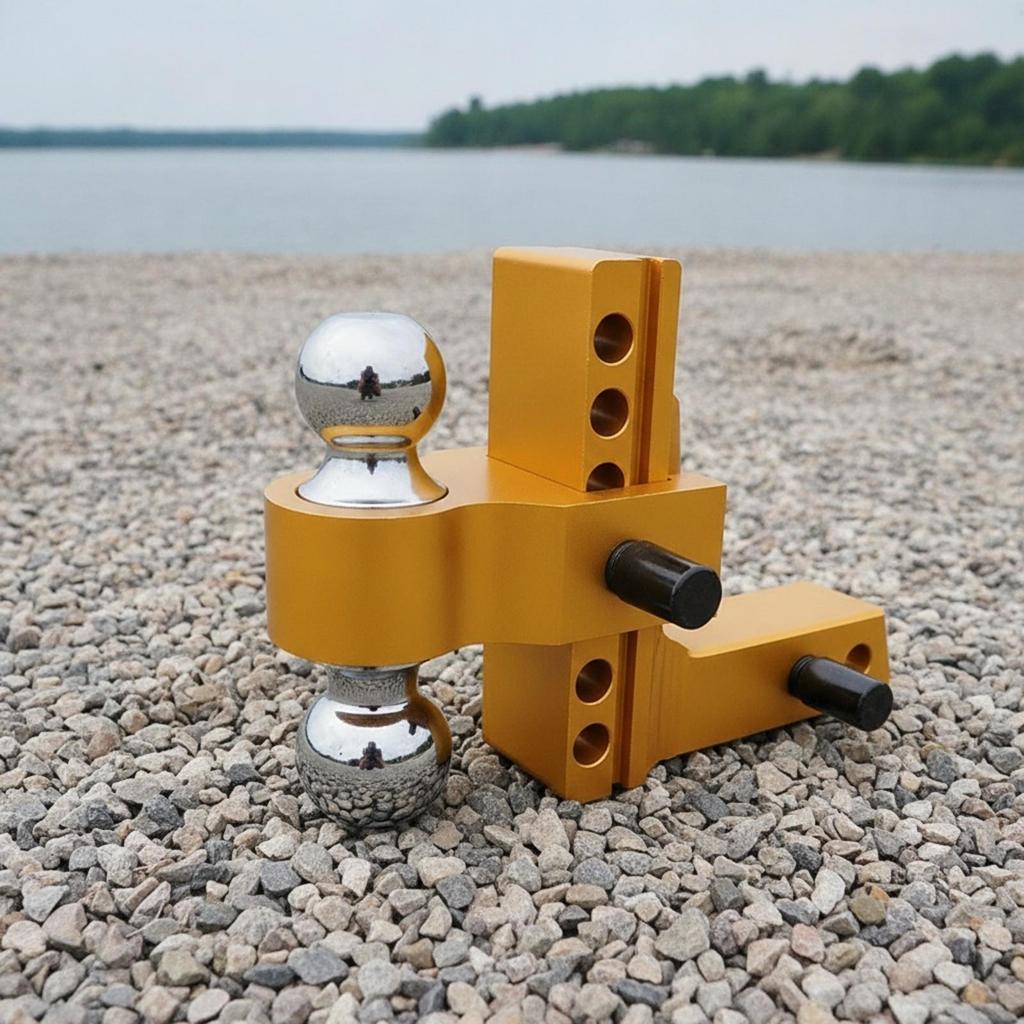 Adjustable Trailer Arm Hitch Assembly | Solid Aluminum Alloy Construction, Rigid Twin Knob