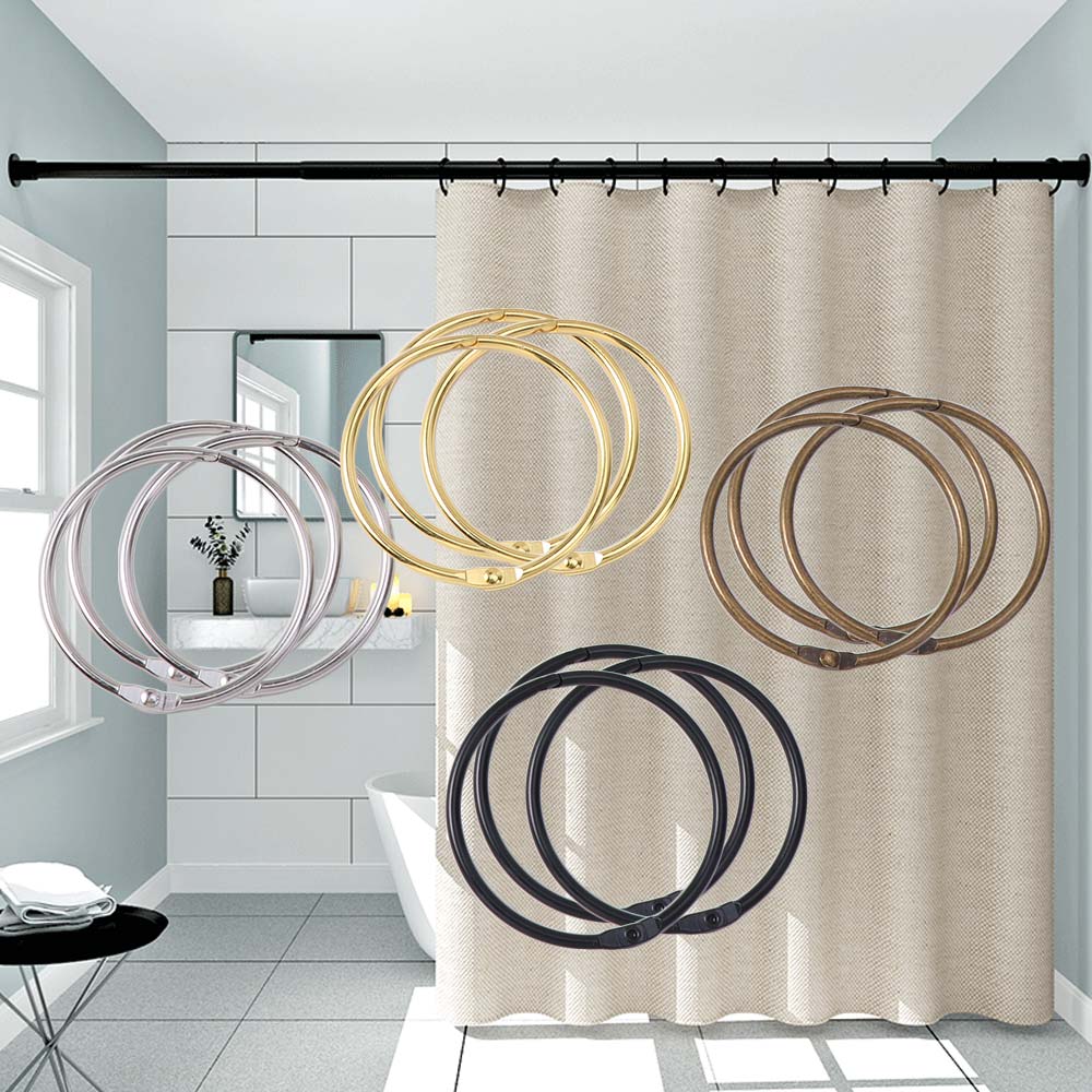 12PCS Anti-Drop Shower Curtain Hooks Rust Proof Curtain Hang Holder  Bathroom Accessories