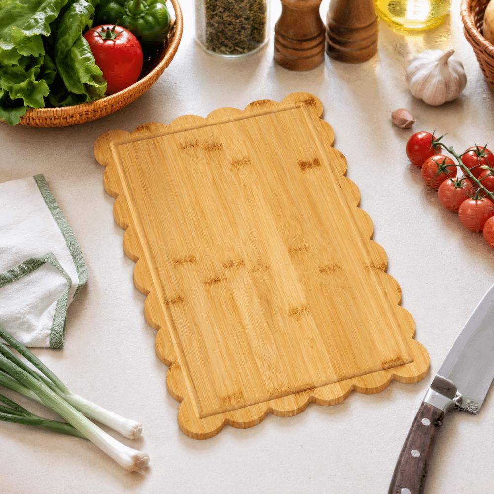 Rechteckige Holzschneidebrett Antihaft-Steakplatte Praktische Anti-Rutsch-Schneidematte Gemüse