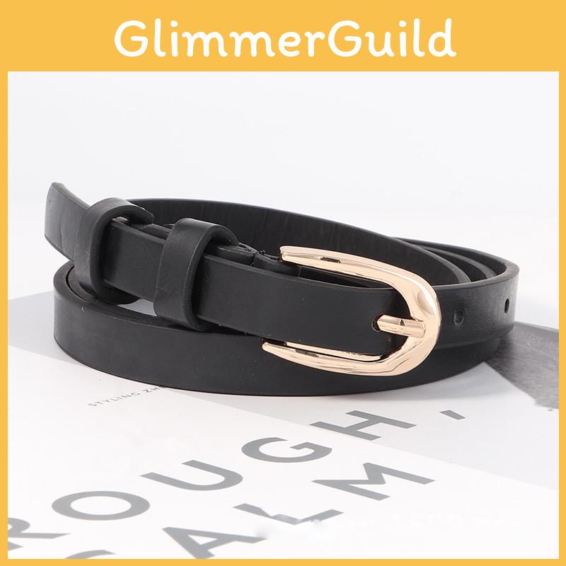 Buckle Halfround Womens Belt Versatile Minimalist Decorative Style Korean