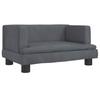 Dog Bed Dark Gray 60x40x30 cm Velvet