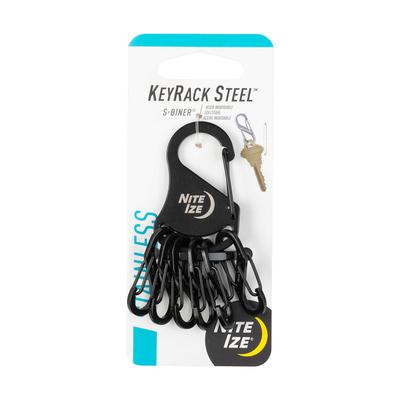 KeyRack Steel Black KRS-03-01 | Official Japanese Product | Durable Key Holder Clip