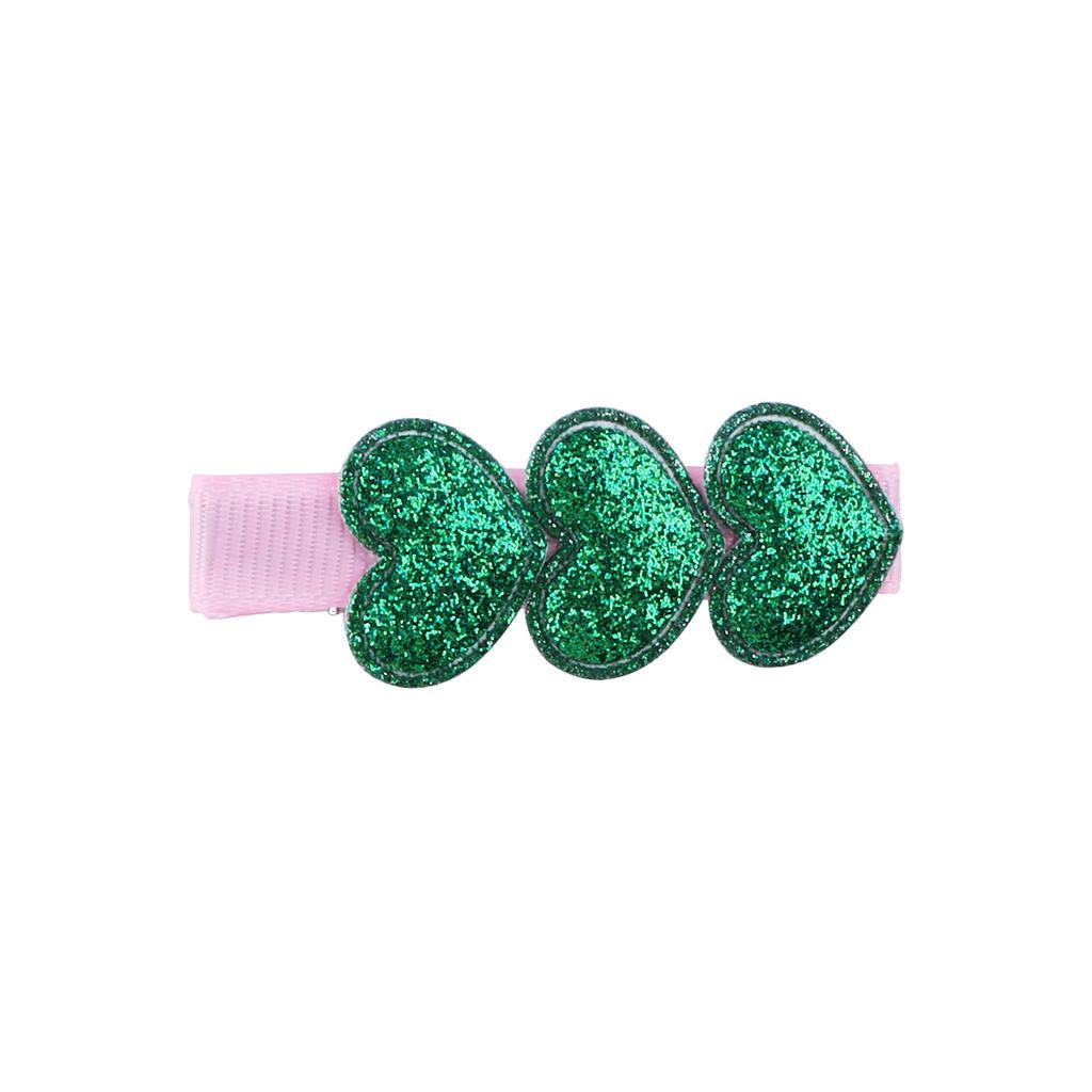 Glitter Hjerteform Regnbue Hårspenner for Babyjenter Valentinsdag Hårspenner Kjærlighet Alligatorklemmer Barrettes Hårtilbehør