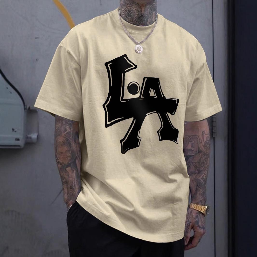 

Short-sleeved T-shirt for Summer New Men s Casual Commuting Versatile Round Neck Printed Short-sleeved T-shirt 4XL