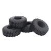 4PCS Rubber Tires Wear Resistance 1 10 RC Climbing Car Tire Replacement for SCX10 115mm Diameter 40mm Width Black