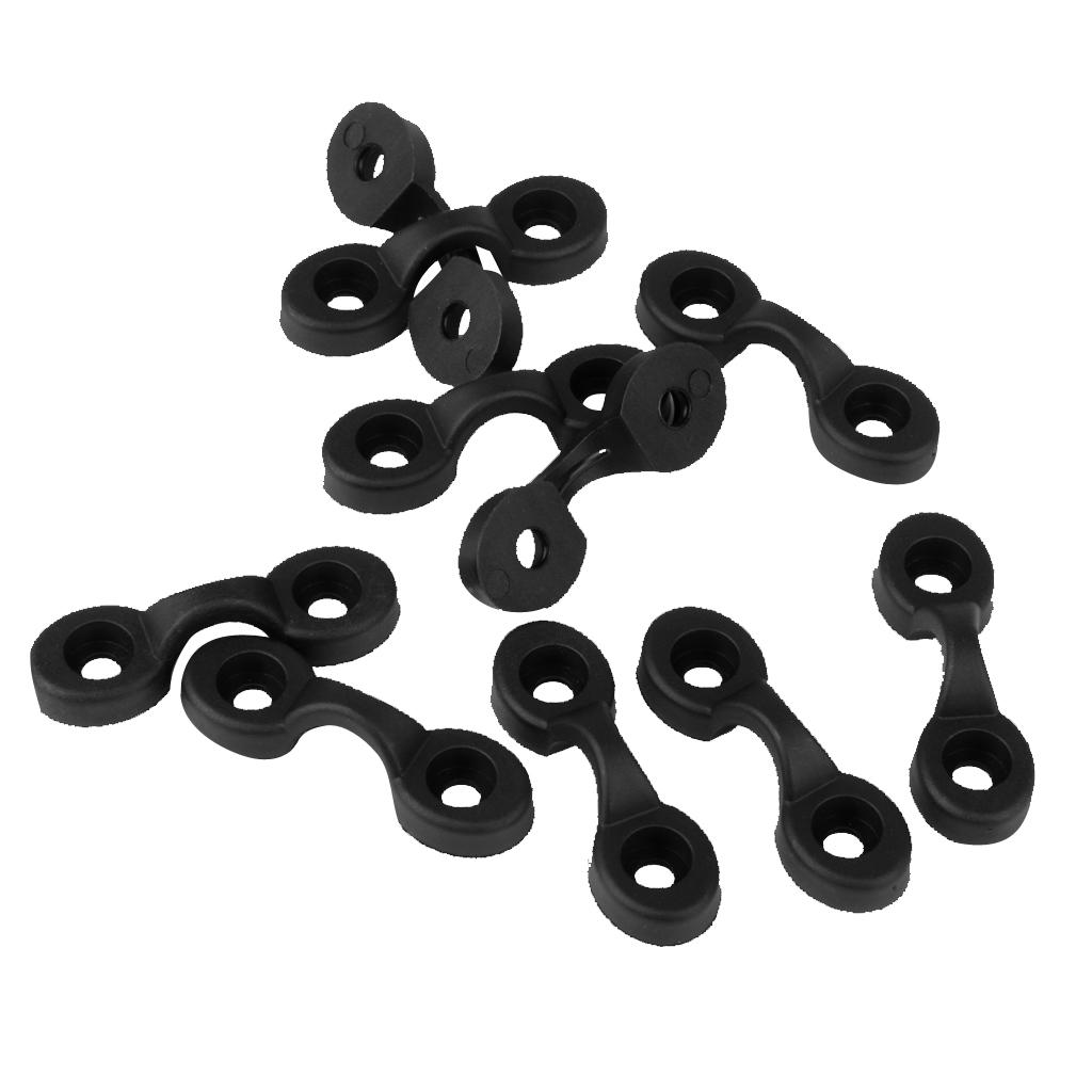 10Pcs Kayak Canoe Boats Nylon Deck Loops tie Pad Eye Buckle