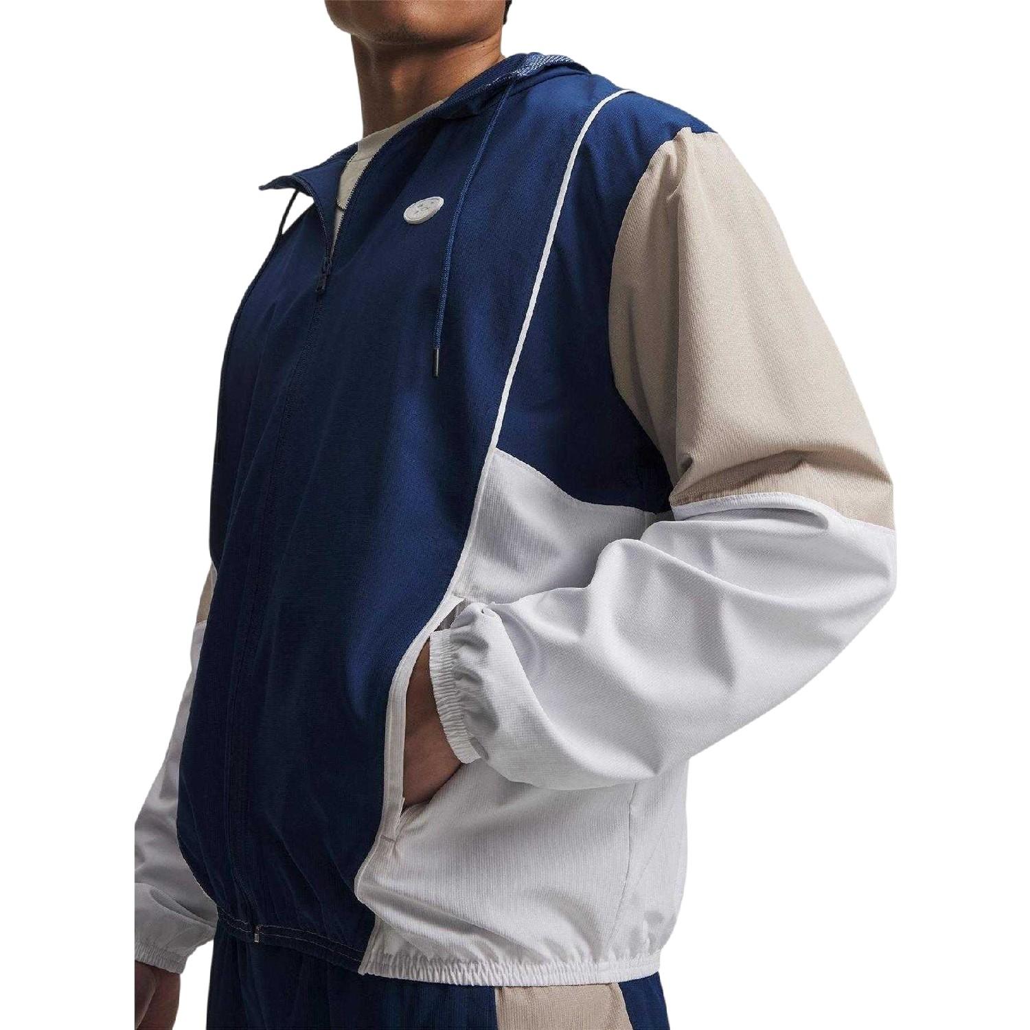 Under Armour (L, Steel Grey/Pink) Mens Rival Hooded Hooded Jacket - Image 2