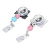 Nurse Badge Reel Holder Retractable Hand Painting Beaded Nursing Student Badge Reel Clip for Nursing