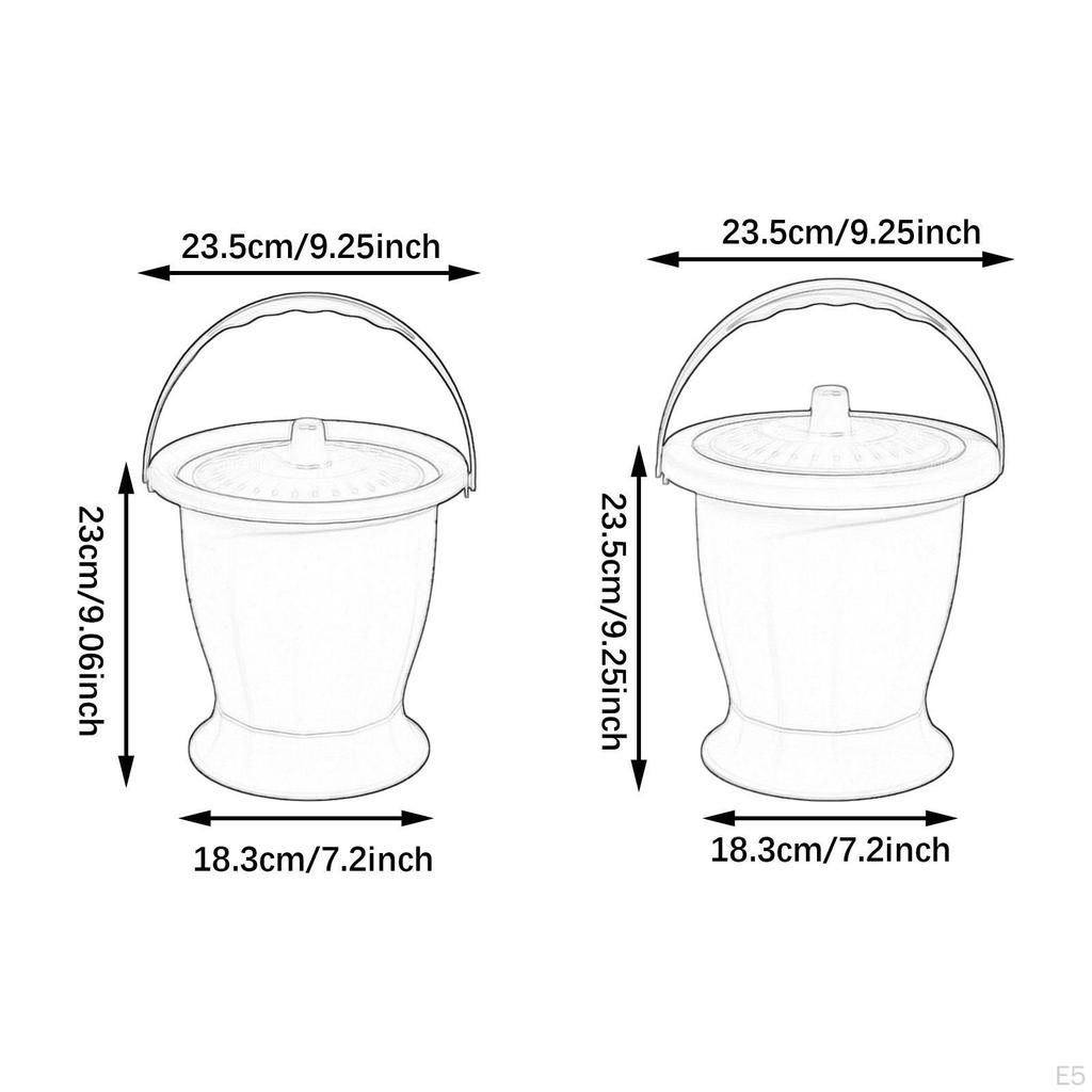 Chamber Pot Spittoon Bucket with Lid Bedpan Potty Urinal Bottle Night Jug for Bedroom