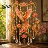 Accessoires de Jardin Carillon à Vent Colibri Carillons pour l'Extérieur Vitrail & Cristal Capteur de Soleil Cadeaux Amateurs d'Oiseaux Femme Carillon à Vent Coloré