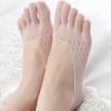 1/5 Pairs Women Split Finger Invisible Socks Fashionable Design Summer Style Mesh Sweat Absorbing Breathable Five Toe Socks