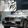 1Pcs White Tiger Pattern Windshield Sunshade UV Rays Heat Blocker Keeps Vehicle Cool Unique Design Fit Sedans SUVs Trucks RVs