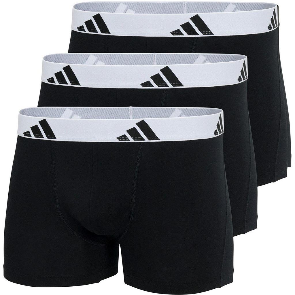 Adidas Mens Cotton Flexible Active Boxer Shorts (Pack of 3)