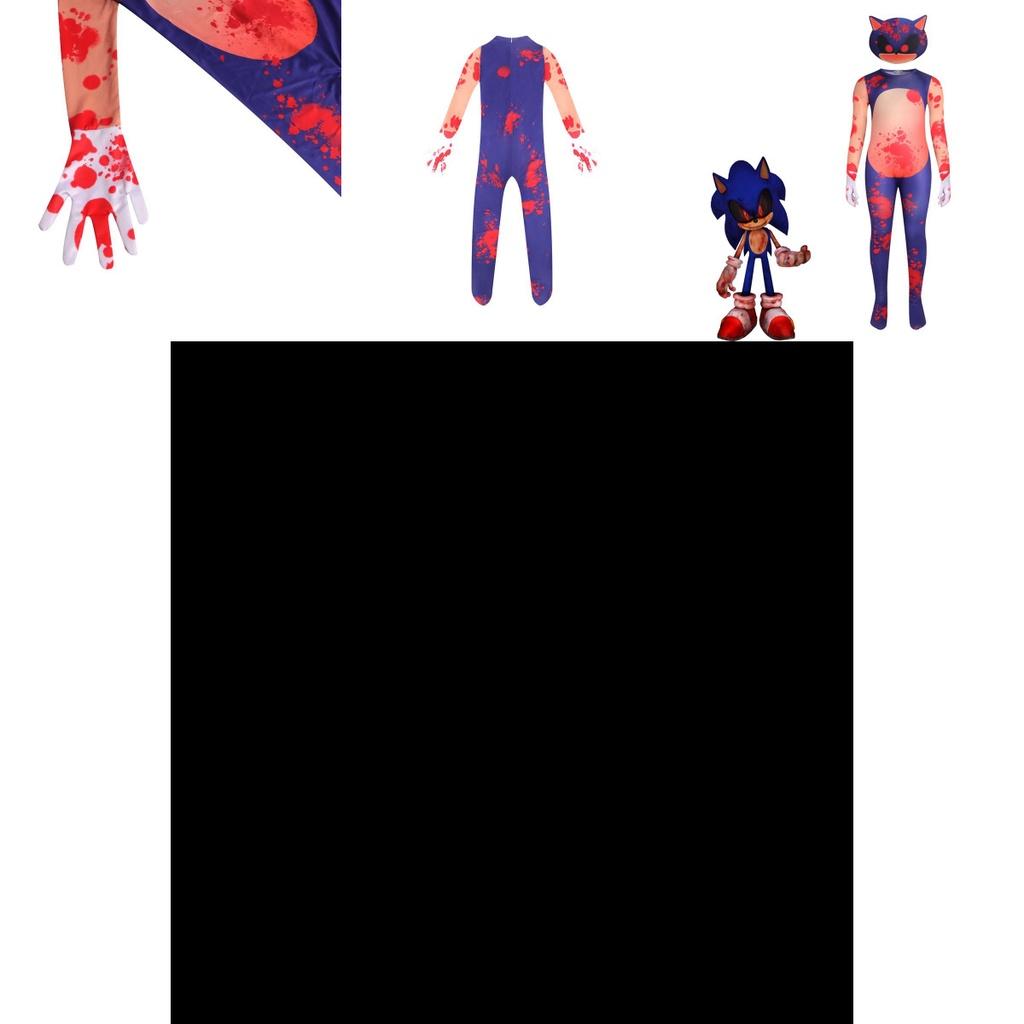 Set Costume Cosplay di Sonic The Hedgehog per Bambini Facile da Indossare Traspirante Unisex Perfetto per le Feste!