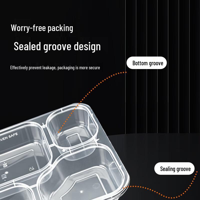 Jiwanggu Disposable 4-Compartment Lunch Boxes