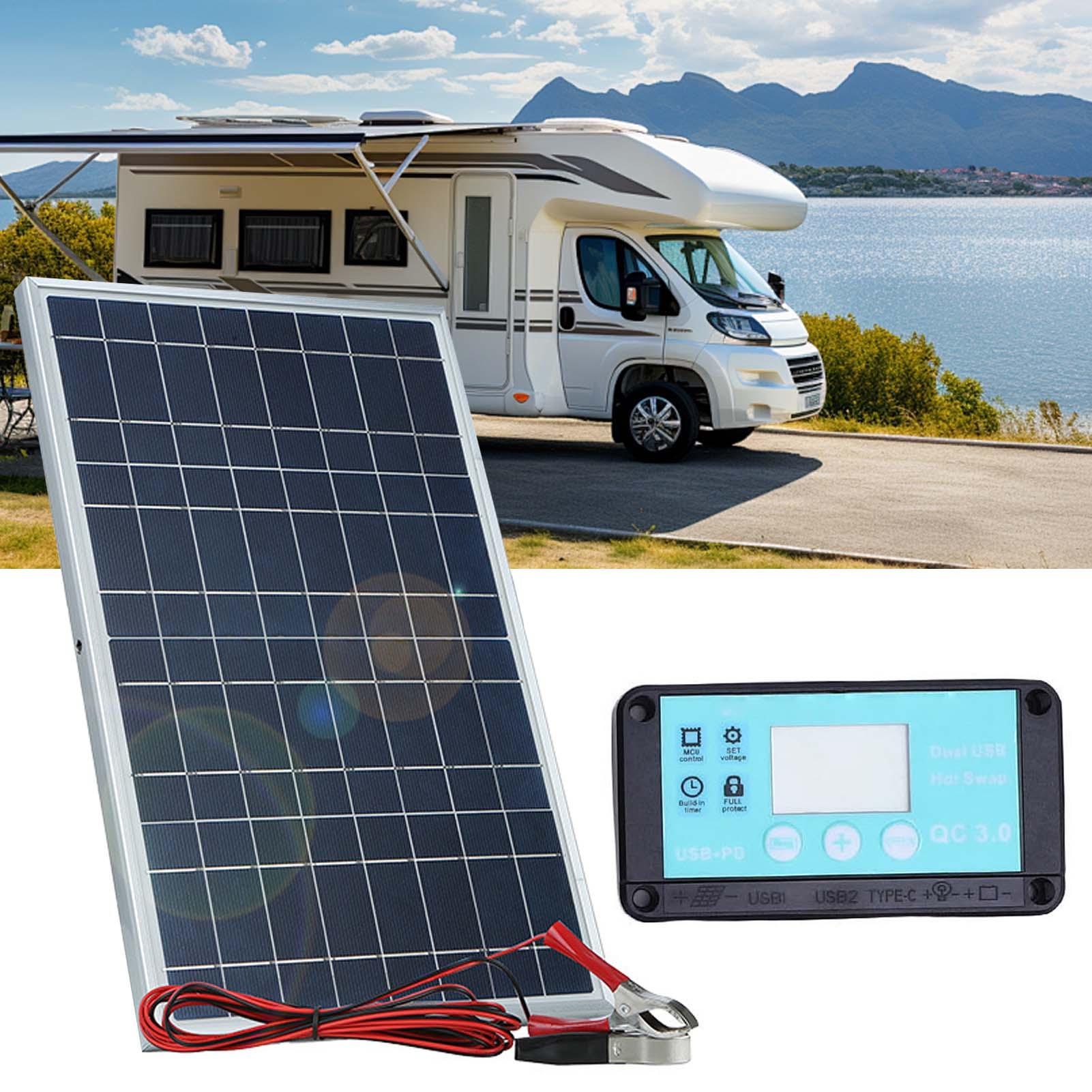 

Солнечная панель 100 Вт Комплект USB Питание Портативная Наружная Перезаряжаемая Солнечная Батарея Солнечный Генератор для Дома Мобильного Автофургона Автомобиля Каравана Кемпинга CN