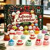 Christmas Party Favors Squeezy Toy Advent Calendar 2026, 24 Days Dumpling Toys Countdown Gift for Kids Calendar, Decor Jumbo Mini Glitter Stress