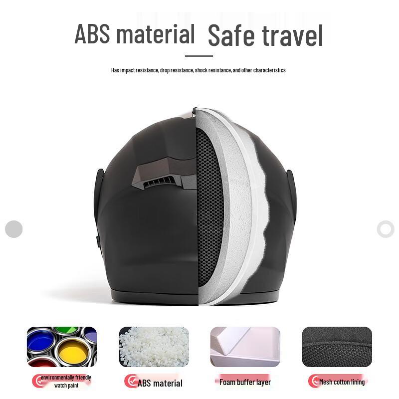 Zebian Motorcycle Flip-Up Full Face Helmet with Dual Visors