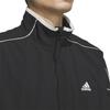 Adidas KWY03 Jersey Loose Wrinkled Nylon Woven with Brushed Tricot Black Size M Men's Top, Wording, Fit, Lining, (JH1023),