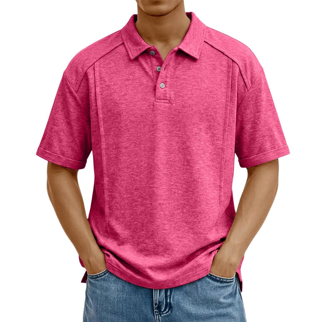 Men's Casual Collared Lightweight Breathable Short-Sleeve Shirt