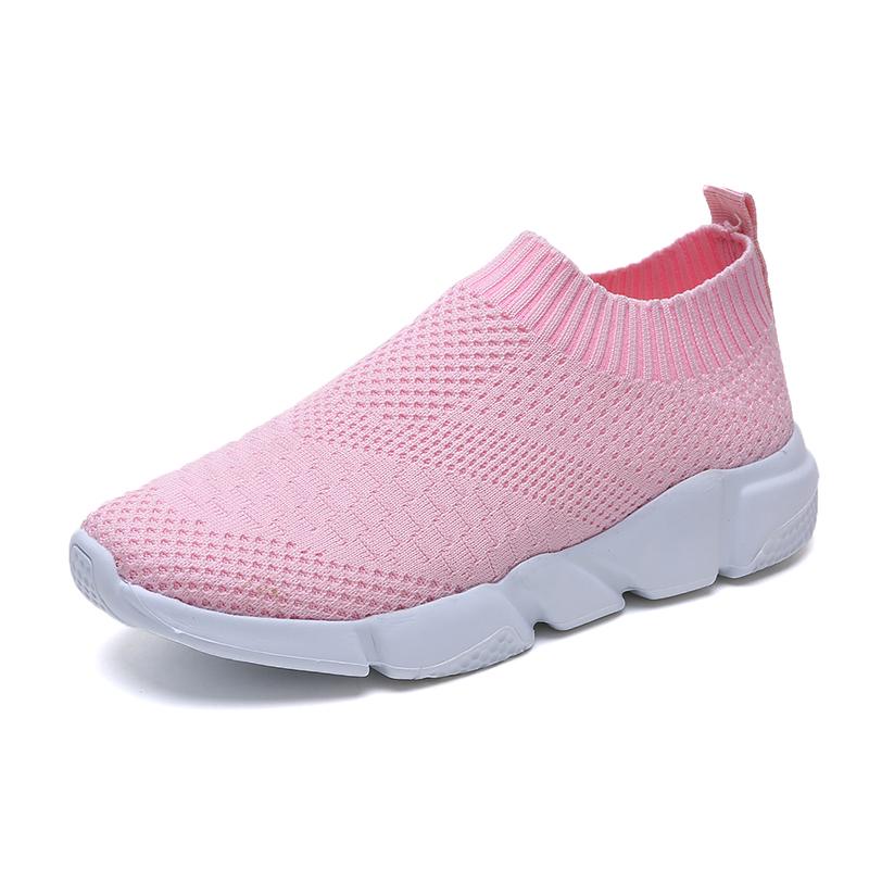 Fashion Rimocy Spring Summer Knitting Sneakers Women Light Breathable Mesh Flats Woman Non-slip Soft Bottom Casual Socks Shoes 2025