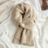 Korean Version Ins Colorful Knitted Scarf for Women Winter Wool Solid Color Student Warm Woolen Scarf for Male Couple