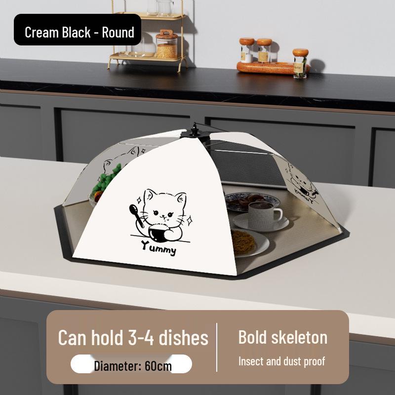 2025 Foldable Large Round Dish Cover & Food Dust Lid