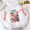 Spring Autumn Luffy Zoro Boys Girls Sweatshirt Hooded Pullover Anime One Piece Hoodies Casual Streetwear Costume Fashion Tops