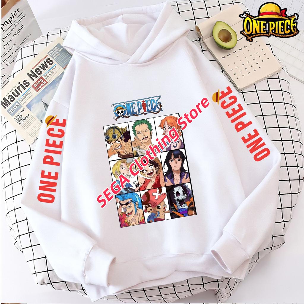 Spring Autumn Luffy Zoro Boys Girls Sweatshirt Hooded Pullover Anime One Piece Hoodies Casual Streetwear Costume Fashion Tops