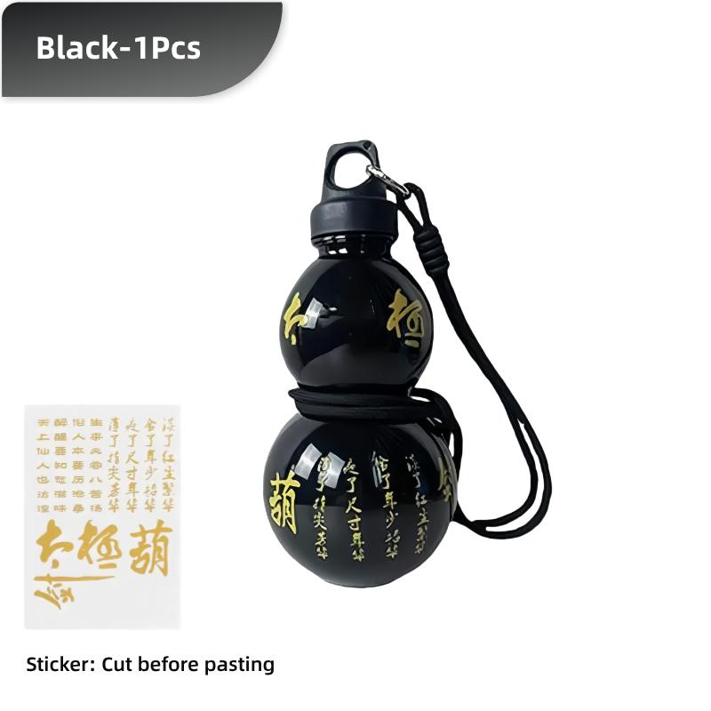 

750ML Chinese Style Drinking Cup Gourd Water Bottle With Shoulder Strap Braided Waist Rope DIY Sticker PC Durable Water Kettle 750ml