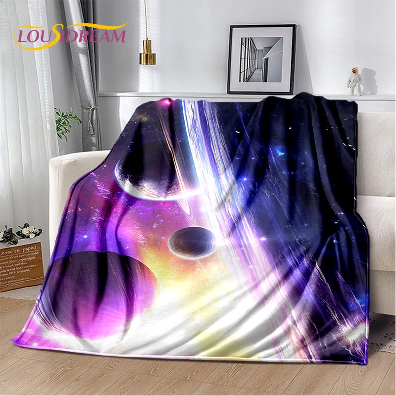 Universe Space Stars Black Hole Galaxy Earth Milky Way Soft Blanket,Soft Throw Blanket for Home Bedroom Bed Sofa Cover Kid Gift