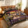 Jojos Bizarre Adventure Pattern Bedding Quilt Set Quilt Cover Pillowcase Home Birthday Gift(1 * duvet cover + 2 * pillowcase, without core)