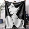 Anime Girl Throw Soft Flannel AC Blanket Lightweight Summer Nap Throw Cozy  Blanket for Sofa Bed Travel Home