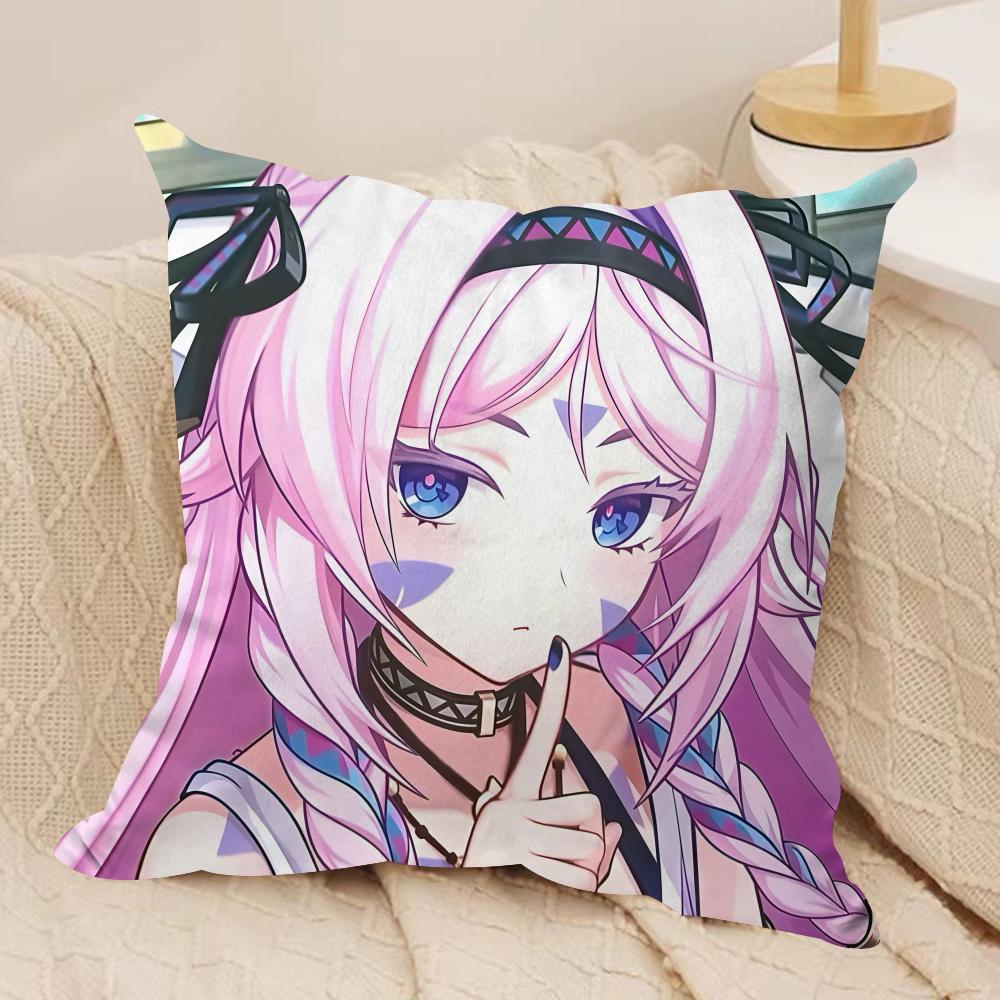 Genshin Impact Citlali Sexy Cushion Cover Silky Short Plush Invisible Zipper Dustproof Sofa Pillow Case for Home Decor