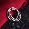 A Ring Composed Of Three Coppery Small Circles With Personalized Artistic Design Couple Ring For Lovers Copper color Jewelry