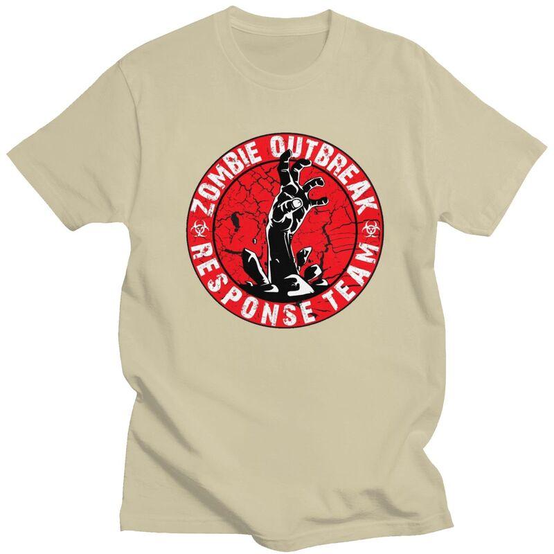 Custom Fashion Zombie Outbreak Response Team T Shirts Men Tshirts Streetwear Tee Tops Oversized Tshirts Merch