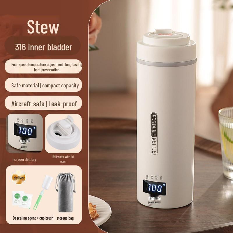 USB Portable Electric Kettle: Compact Travel Cup with Constant Temperature and Insulation