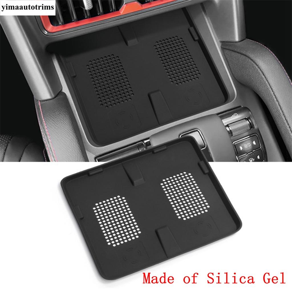 For BYD SHARK 2024 2025 Water Cup Holder Wireless Charging Silicone Pad Interior Anti Slip Dustproof Pad Storage Box Accessories