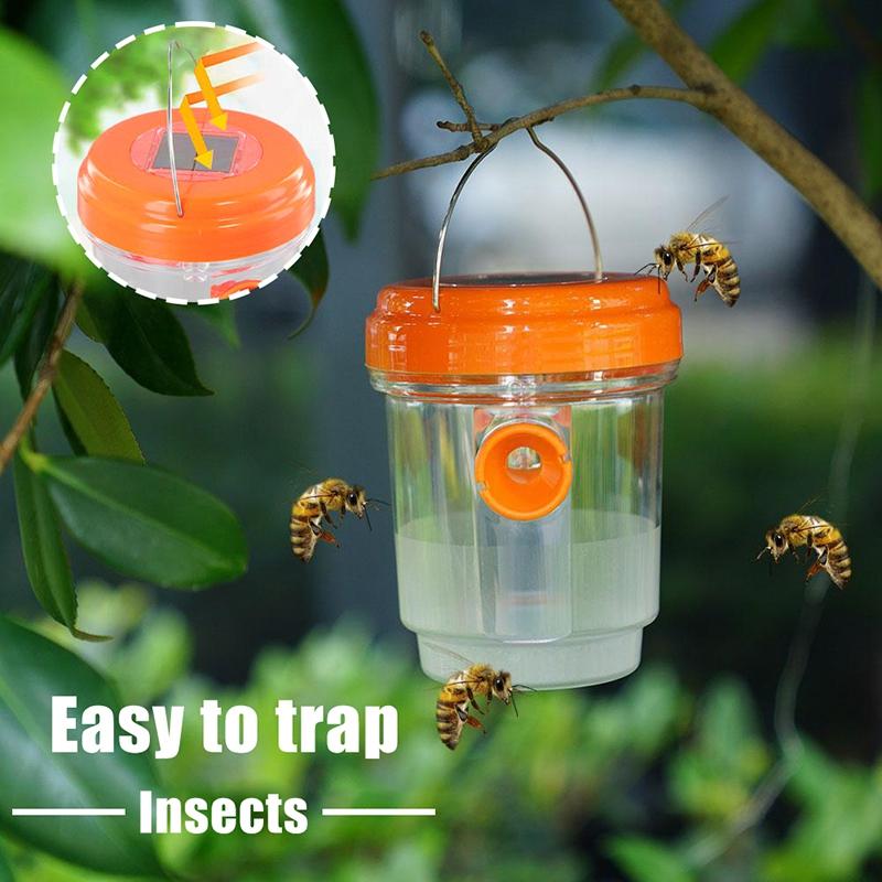 Solar Wespenfalle Fliegenfalle Outdoor Hängender Fliegenfänger Sicher Ungiftig Bienen Fliegen Hornissen Fallen Garten Fruchtfliegenfänger
