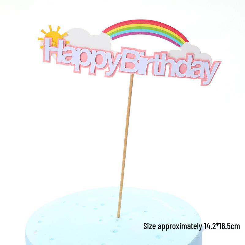 Dazzling Rainbow Tassel Birthday Cake Topper - Dessert Table Decoration