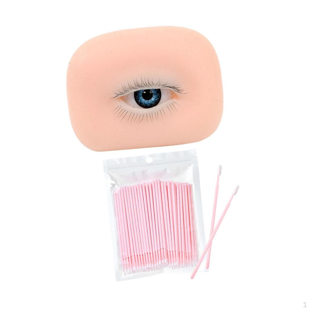 Makeup Practice Board Eyebrow Eyelash Face Mannequin Silicone Training Model Realistic Soft