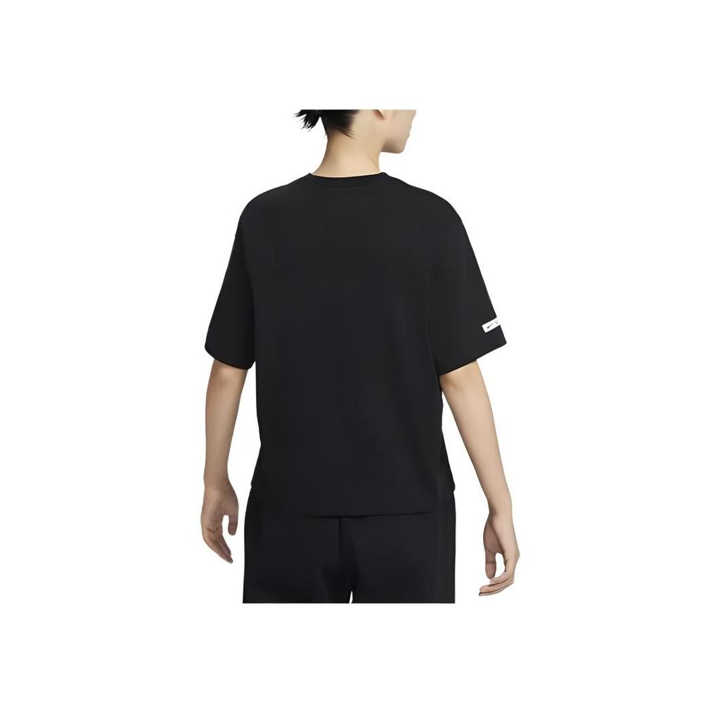 Nike Sportswear Classic Logo Print Loose Round Neck Short Sleeve T-Shirt Women Tops Black FQ6600-010